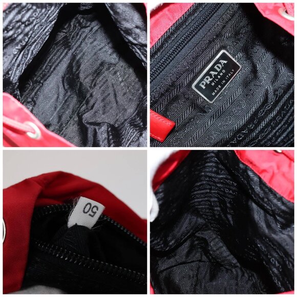 PRADA Backpack Nylon Red Auth ar13087 - Picture 14 of 16